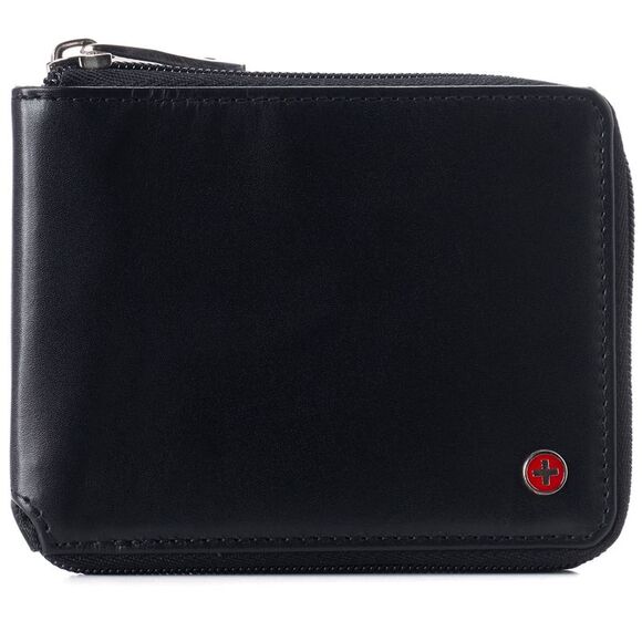 Alpine Swiss Other - Alpine Swiss Mens Womens RFID Blocking Zipper Wallet Leather Zip Around Bifold